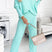 Arolora solid-drop-shoulder-pullover-pants-set