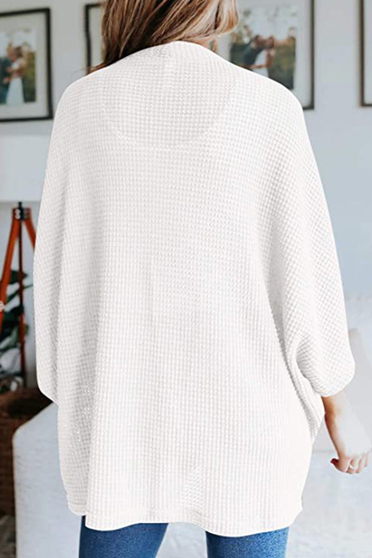 Arolora solid-half-sleeve-wrap-cardigan