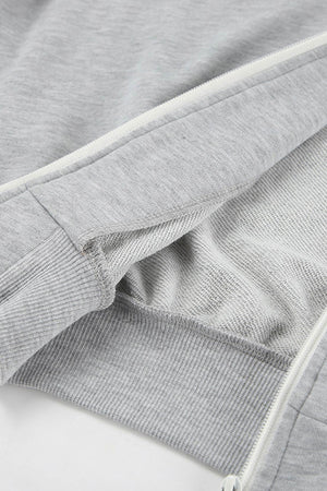 Arolora solid-hoodie-crop-top-shorts-set