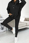 Solid Hoodie Tank Top Three-piece Pants Suits