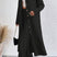 Arolora Solid Long Shirt Wide Leg Pants Set