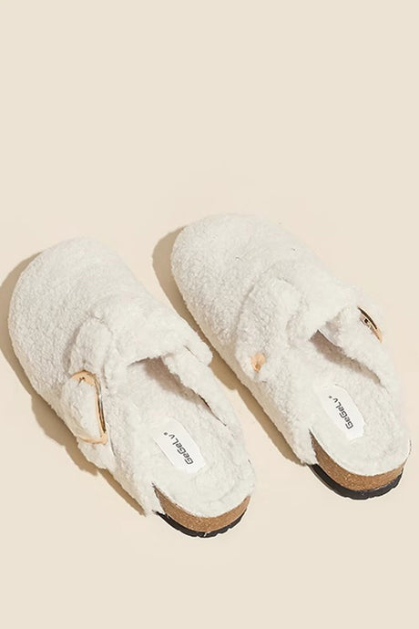 Solid Plush Slip-on Flats