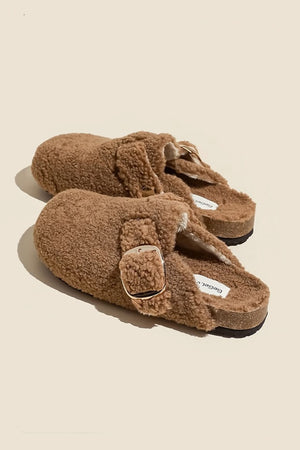 Solid Plush Slip-on Flats