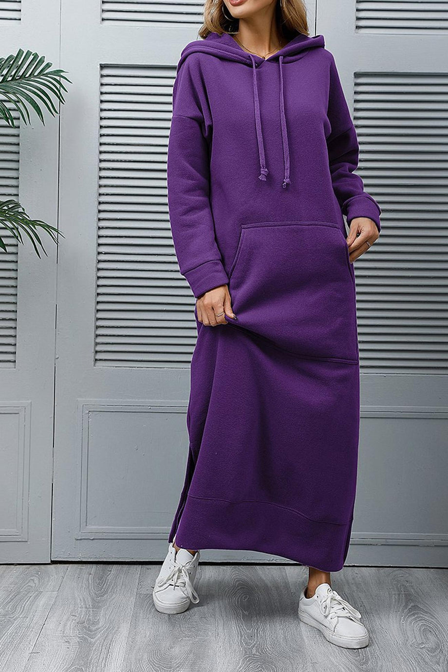 Purple hoodie store dress