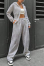 Arolora solid-slim-fit-hoodie-pants-suits