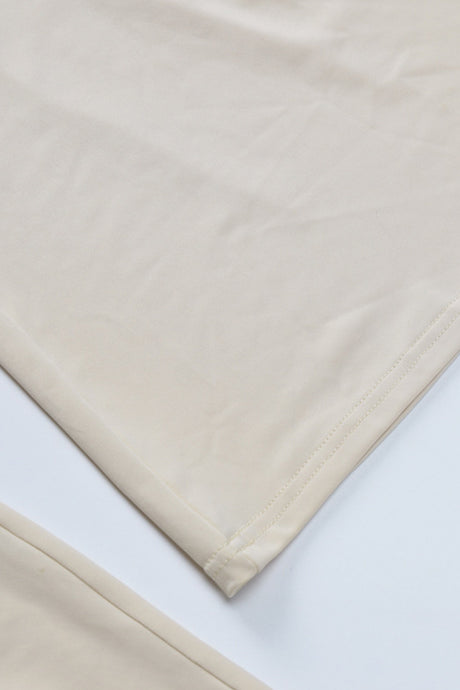 Arolora Solid Tube Top Stacking Flare Pants Set