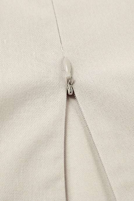 Arolora Spaghetti Straps A-line Cotton Linen Dress