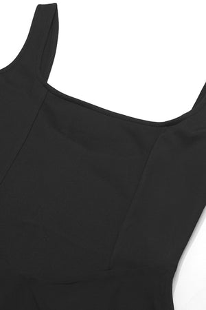 Arolora Square Neck Corset Swing Dress
