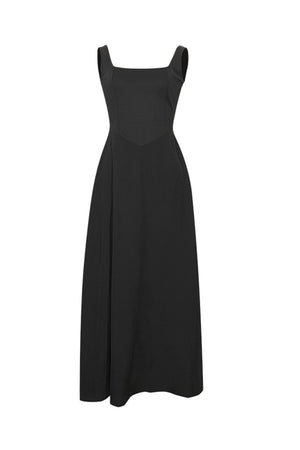 Arolora Square Neck Corset Swing Dress