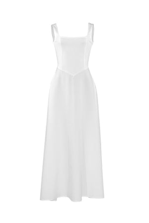 Arolora Square Neck Corset Swing Dress