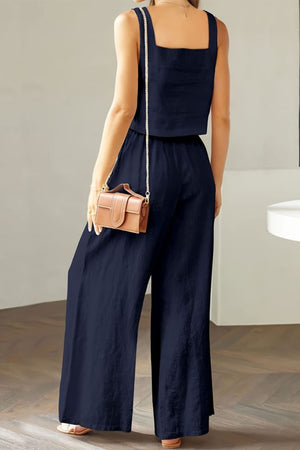 Square Neck Tank Top Long Pants Set