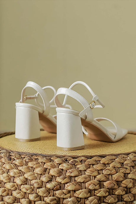Square Toe Block Heel Strappy Sandals