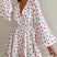 Arolora strawberry-print-puff-sleeve-cotton-dress