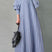 Arolora striped-crew-neck-shirt-dress