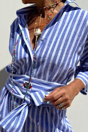Arolora printed-half-sleeve-shirt-dress