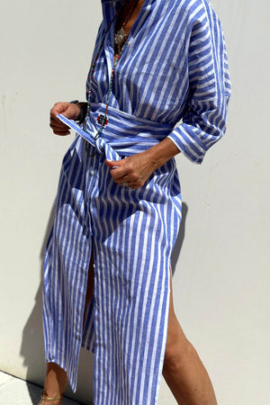 Arolora printed-half-sleeve-shirt-dress