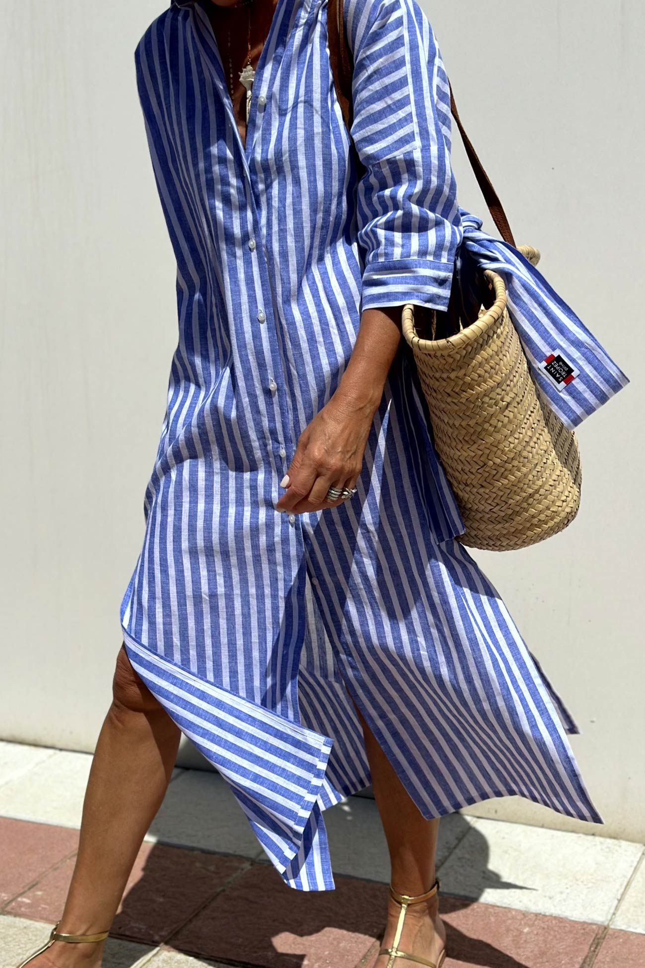 Arolora printed-half-sleeve-shirt-dress
