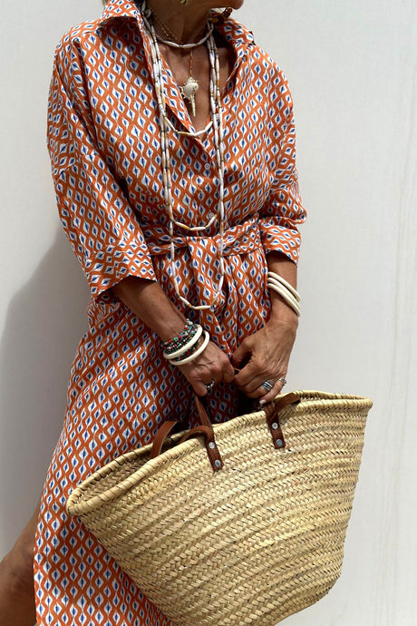 Arolora printed-half-sleeve-shirt-dress