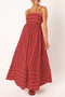 Arolora striped-smocked-cutout-cami-dress