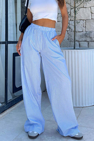 Striped Wide Leg Loose Trousers