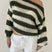 Arolora striped-drop-shoulder-long-sleeve-knit-sweater