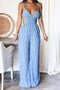 Arolora textured-backless-spaghetti-straps-jumpsuits