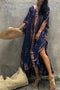 Tie Dye Slit Beach Cover-up Maxi Dress