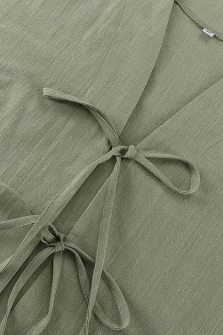 Arolora tie-front-long-sleeve-shirt-cotton-suits