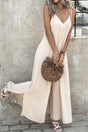 Arolora tie-straps-v-neck-slit-wide-leg-jumpsuits