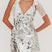 Arolora Tie-up Low Cut Sequin Mini Dress