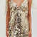 Arolora Tie-up Low Cut Sequin Mini Dress