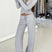 Arolora Tie-up Plush Lined Crop Top Pants Set