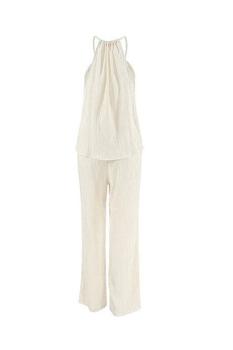 Arolora Tie-up Vest Long Pants Set