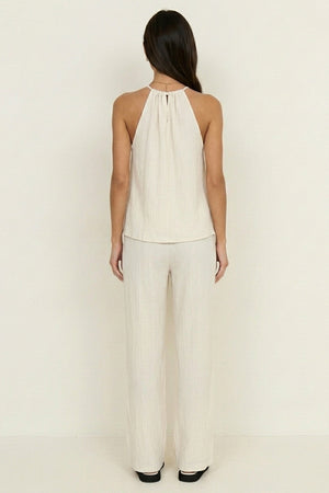 Tie-up Vest Long Pants Set