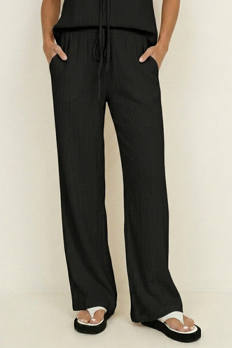 Tie-up Vest Long Pants Set