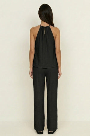 Tie-up Vest Long Pants Set