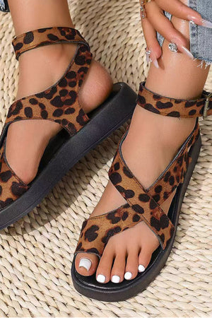 Toe Ring Ankle Strap Chunky Sandals