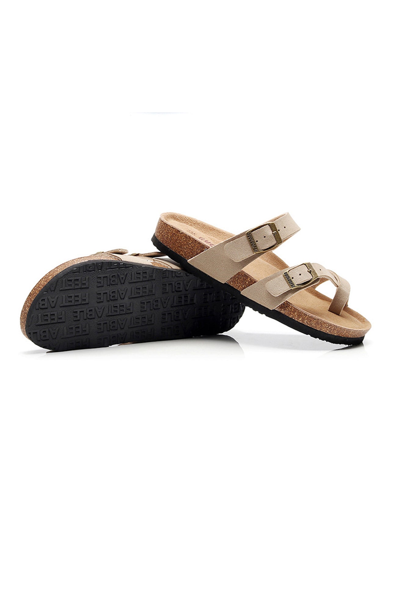 Arolora Toe Ring Criss Cross Buckles Thong Sandals