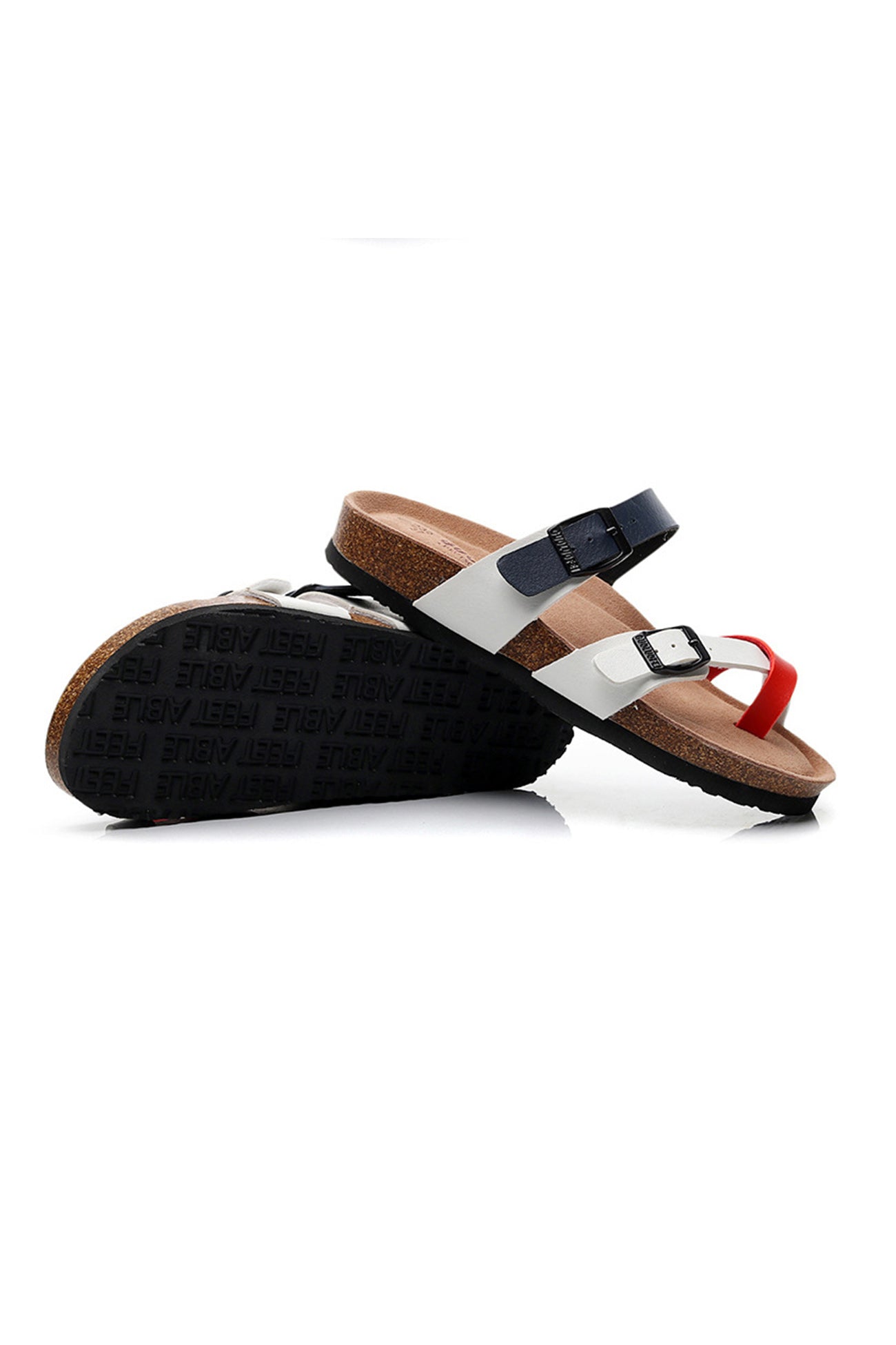 Arolora Toe Ring Criss Cross Buckles Thong Sandals