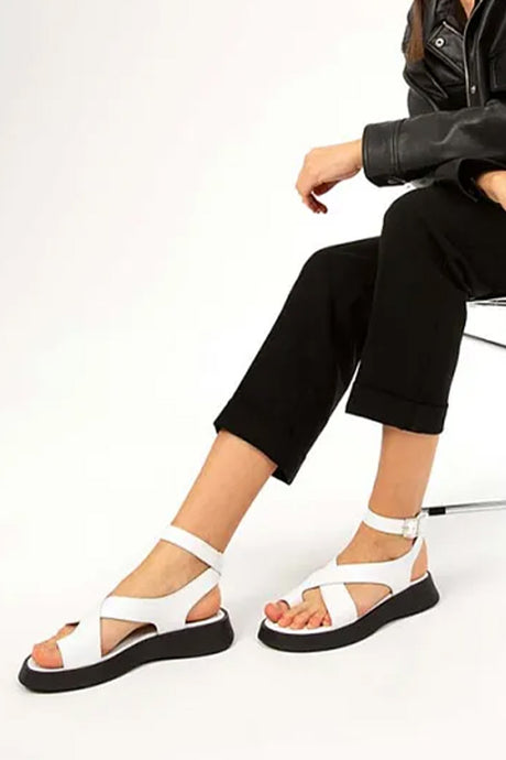 Toe Ring Ankle Strap Chunky Sandals
