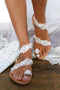Toe Ring Lace Flower Pearl Sandals
