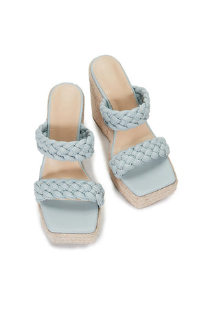 Twist Braided Platform Wedge Sandals