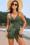 Arolora Twist Front Crossover Skirted One-Piece Swimsuit