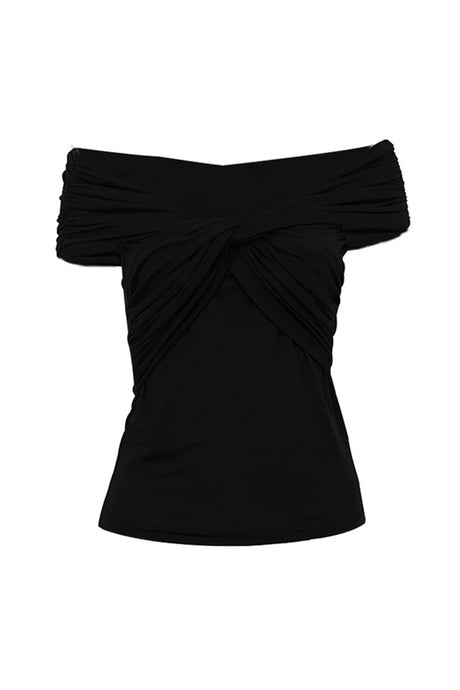 Twisted-front Drop Shoulder Tops