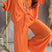 Arolora v-neck-bat-sleeve-solid-shirt-suits