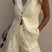 Arolora V Neck Button-up Cotton Linen Vest Shorts Set