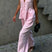 Arolora V Neck Cotton Loose Vest Pants Set