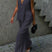Arolora V Neck Cotton Loose Vest Pants Set