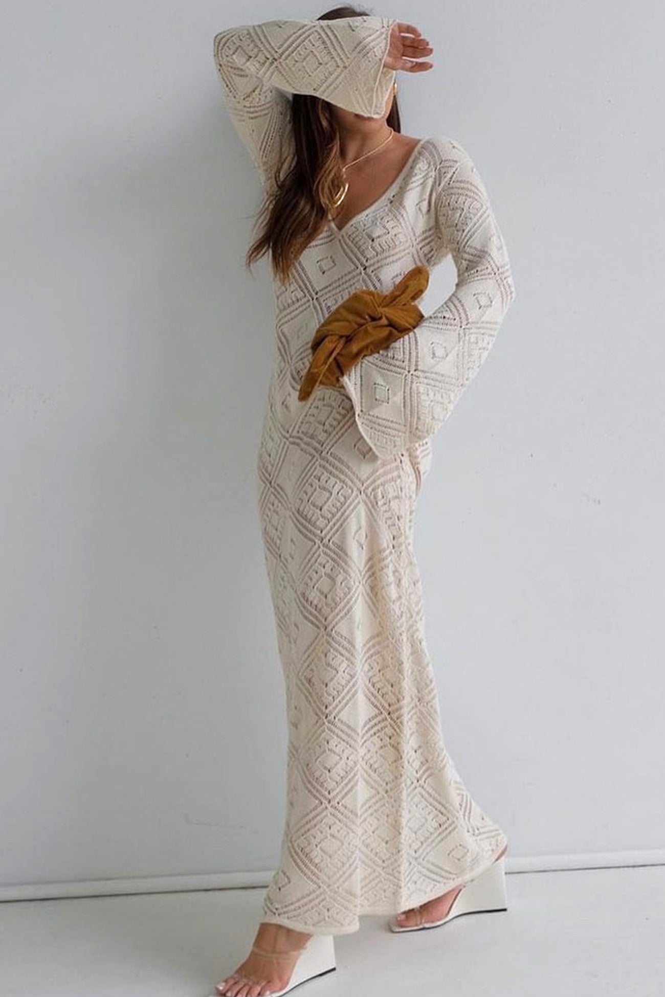 checkered crochet dress ashleerosehartley on LTK
