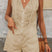 Arolora V Neck Embroidery Hollow Out Vest Set